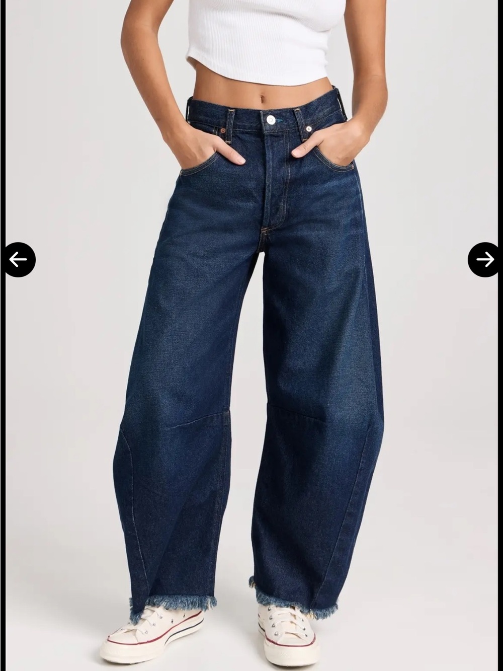 Citizens of Humanity Horseshoe Button Fly Raw Hem Denim Jeans
